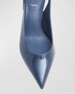 Image 3 of 5: Christian Louboutin Kate Sporty Patent Slingback Pumps