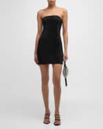 Image 2 of 6: Alice + Olivia Leia Strapless Crystal Mini Dress