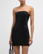 Image 5 of 6: Alice + Olivia Leia Strapless Crystal Mini Dress