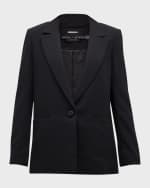 Image 1 of 6: Alice + Olivia Denny Notch-Collar Boyfriend Blazer