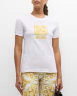 Image 3 of 6: Dolce&Gabbana Majolica Embroidered Logo T-Shirt