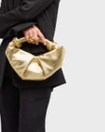 Image 2 of 6: SIMONMILLER Lopsy Metallic Top-Handle Bag
