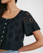 Image 4 of 4: Rails Bambina Floral Embroidered Blouse