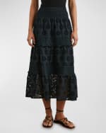 Image 1 of 4: Rails Gail Floral Embroidered Midi Skirt