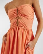 Image 3 of 3: Rails Silvia Cutout Halter Maxi Dress