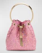 Image 1 of 6: Jimmy Choo Bon Bon Sequin Bucket Bag
