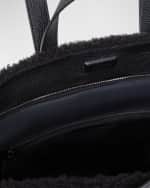 Image 3 of 4: Akris Ai Medium Sheep Shearling Fur & Leather Backpack