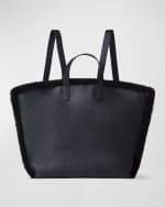 Image 4 of 4: Akris Ai Medium Sheep Shearling Fur & Leather Backpack