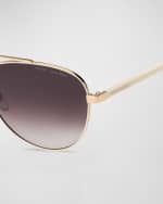 Image 2 of 3: Marc Jacobs Marc 760S Metal & Plastic Aviator Sunglasses