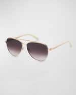 Image 1 of 3: Marc Jacobs Marc 760S Metal & Plastic Aviator Sunglasses