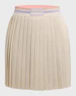Image 1 of 6: Versace Pleated Knit Varsity Mini Skirt
