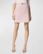 Image 2 of 3: Versace Soft Mix Tweed Mini Skirt