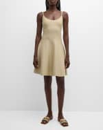 Image 2 of 6: Versace Metallic Barocco Jacquard Sleeveless Dress