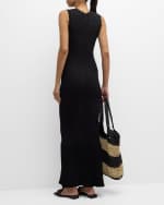 Image 3 of 6: Loulou Studio Crochet Knit Maxi Dress with Scalloped Trim