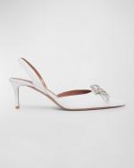 Rosie Leather Crystal Bow Slingback Pumps, image 4 of 4