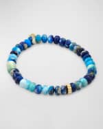 Image 3 of 5: Sydney Evan 6mm Pure Scallop Rondelle on Afganite Beaded Bracelet