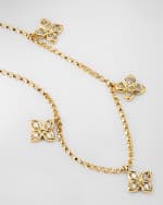 Image 4 of 5: Roberto Coin 18K Diamond Venetian Princess Dangle Station Bracelet