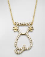 Image 1 of 5: Roberto Coin 18K Yellow Gold Diamond Cat Necklace