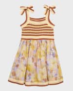 Image 1 of 3: Zimmermann Girl's Knit Top Woven Combo Dress, Size 1-12