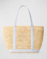 Image 1 of 4: MZ WALLACE Medium Raffia Tote Bag