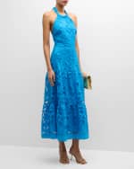 Image 5 of 6: Milly Hayden Sequin-Embellished Lace Midi Dress