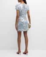 Image 3 of 6: Milly Rowen Sequin Floral-Embroidered Mini Dress