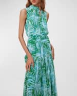 Image 3 of 4: Diane von Furstenberg Menon Botanical-Print Mock-Neck Maxi Dress