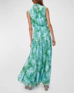 Image 2 of 4: Diane von Furstenberg Menon Botanical-Print Mock-Neck Maxi Dress