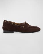Image 1 of 6: Bally Men's Plume Leather Boat Shoes