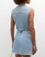 Image 5 of 6: AGOLDE Leo Cropped Denim Vest