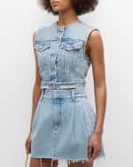 Image 3 of 6: AGOLDE Leo Cropped Denim Vest
