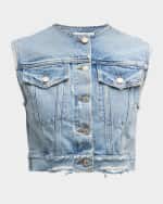Image 1 of 6: AGOLDE Leo Cropped Denim Vest