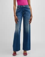 Image 2 of 6: MOTHER The Spinner Zip Sneak Jeans