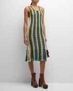 Image 5 of 6: MOTHER The Benefits Fringe Maxi Dress