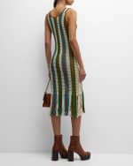 Image 4 of 6: MOTHER The Benefits Fringe Maxi Dress