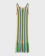 Image 1 of 6: MOTHER The Benefits Fringe Maxi Dress