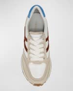 Image 4 of 4: Veronica Beard Valentina Mixed Leather Retro Sneakers