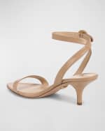Image 2 of 4: Veronica Beard Darcelle Leather Ankle-Strap Sandals
