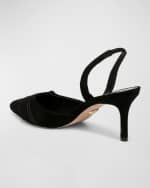 Image 2 of 4: Veronica Beard Lisbeth Suede Halter Pumps