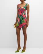 Image 2 of 6: Cara Cara Anna Floral Cotton Poplin Square-Neck Mini Dress