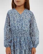 Image 4 of 4: Bardot Junior Girl's Bella Floral Shirred Dress, Size 4-14