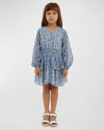 Image 1 of 4: Bardot Junior Girl's Bella Floral Shirred Dress, Size 4-14