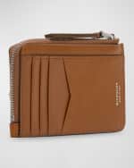 Image 4 of 6: Givenchy Voyou Zip Card Holder in Tumbled Leather
