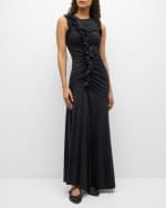 Image 5 of 6: Ulla Johnson Bendetta Ruffled Cotton Sleeveless Maxi Dress