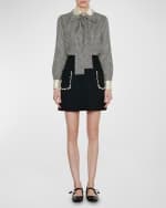 Image 3 of 3: Dice Kayek Beaded Pocket Mini Skirt