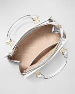 Image 3 of 4: MICHAEL Michael Kors Marilyn Medium Woven Leather Satchel Bag