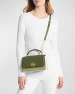 Image 2 of 4: MICHAEL Michael Kors Delancey Medium Leather Satchel Bag