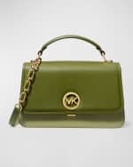 Image 1 of 4: MICHAEL Michael Kors Delancey Medium Leather Satchel Bag