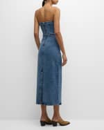 Image 4 of 6: Triarchy Frenchie Strapless Denim Tube Dress
