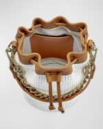 Image 3 of 3: Gigi New York Brooklyn Raffia & Leather Bucket Bag